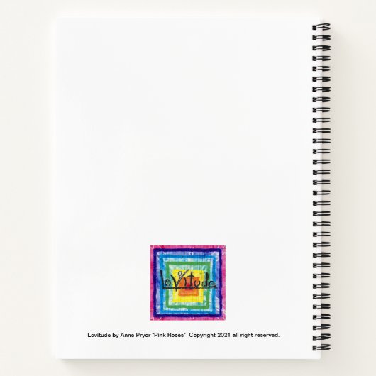 Lovitude Journal roze Roses Notitieboek (Achterkant)