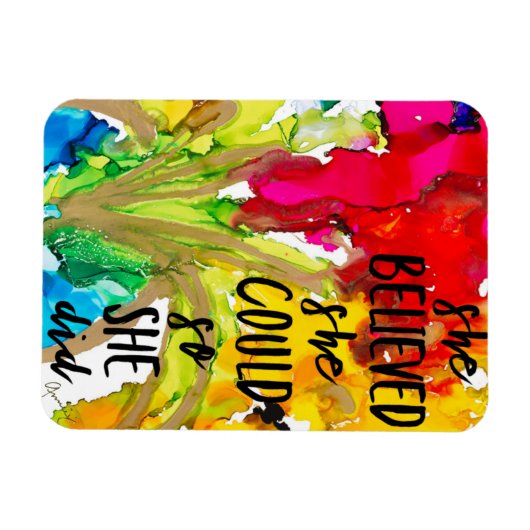 Lovitude Magnet "Ze geloofde dat ze het kon" Magneet (Horizontaal)