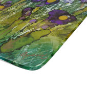 Lovitude Paars & Gold Irise Glass Cutting Board Snijplank (Hoek)