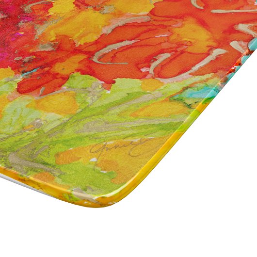 Lovitude Peaceful Paradise Glass Cutting Board Snijplank (Hoek)