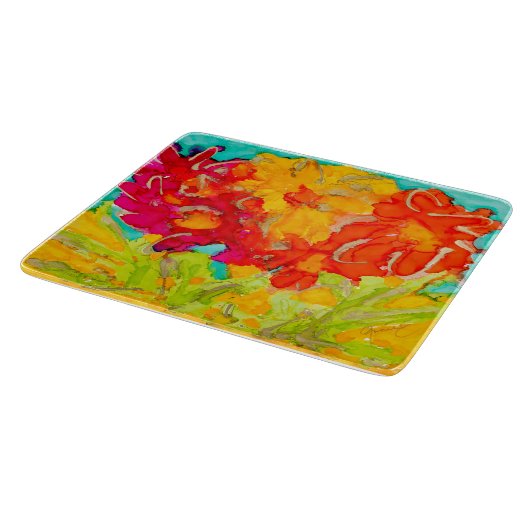 Lovitude Peaceful Paradise Glass Cutting Board Snijplank (Hoek)