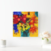 Lovitude Square Wall klok "Gedistilleerde vulling" (Huis)