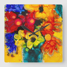 Lovitude Square Wall klok "Gedistilleerde vulling"