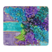 Lovitude Violet & Aqua Glass Cutting Board Snijplank (Voorkant)