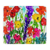 Lovitude Wildflowers Glass Cutting Board Snijplank (Voorkant)