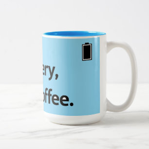 Low Battery Funny Coffee Mok