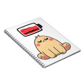 Low Battery Mood – Grappige Comic Doodle Notitieboek (Rechterzijde)