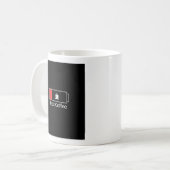 Low Battery Need Coffee Mok - Grappig Ochtendcitaa (Voorkant links)