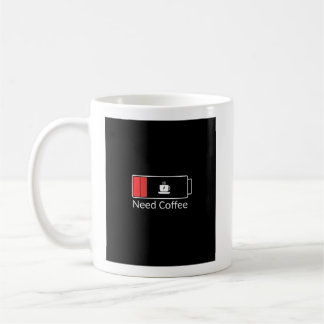 Low Battery Need Coffee Mok - Grappig Ochtendcitaa