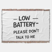 Low Battery Please Don’t Talk to Me – Funny Sarcas Deken (Voorkant)