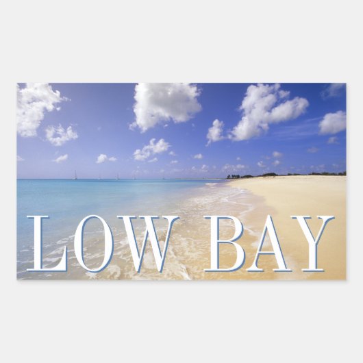Low Bay Beach, Barbuda, Antigua Rechthoekige Sticker (Voorkant)