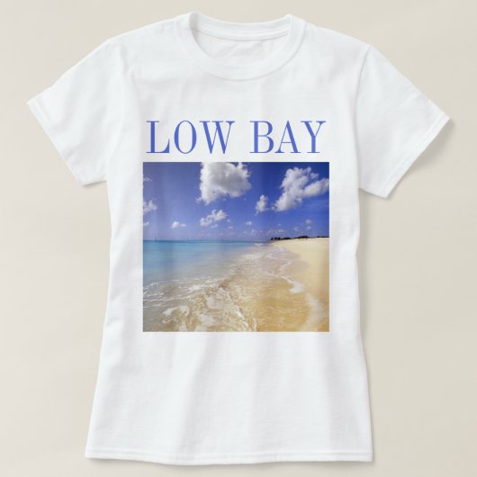 Low Bay Beach, Barbuda, Antigua T-shirt (Design voorkant)