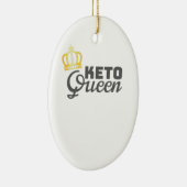 Low Carb Diet Gift Keto Queen Keramisch Ornament (Rechts)