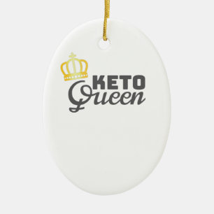 Low Carb Diet Gift Keto Queen Keramisch Ornament