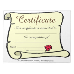 Low Cost School Certificate Scroll Sheets Notitieblok