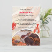 Low Country Boil Cookout Dinner Party Uitnodiging (Staand voorkant)