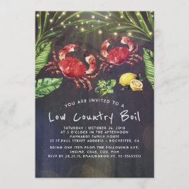 Low Country Boil Crab Cookout Dinner Party Kaart