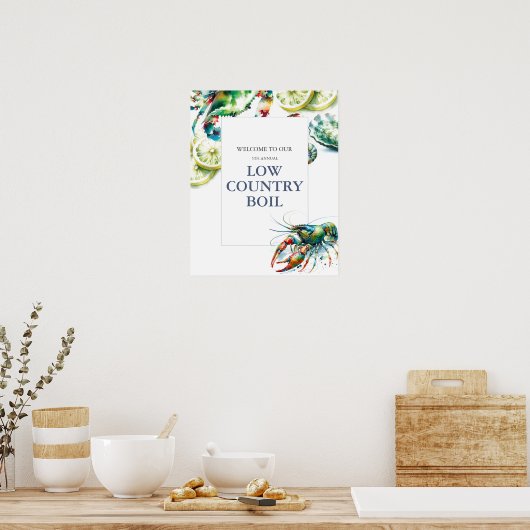 Low Country Boil Kleurrijk Welkomstbord Poster (Keuken)