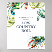 Low Country Boil Kleurrijk Welkomstbord Poster (Voorkant)