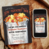 Low Country Boil Verjaardag uitnodiging