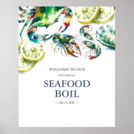 Low Country Boil Welcome Sign Poster