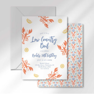 Low Country Zeevruchten Kook Lobster Bak Kaart