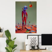 Low Dangling Fruit Ken Gauge Surrealisme Poster (Thuiskantoor)