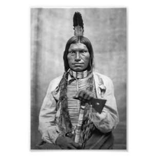 Low Dog - indiaanse vintage foto Afdruk