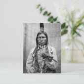 Low Dog - Native American  foto Briefkaart (Staand voorkant)
