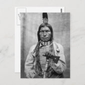 Low Dog - Native American  foto Briefkaart (Voorkant / Achterkant)
