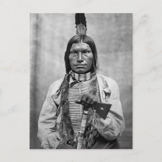 Low Dog - Native American  foto Briefkaart (Voorkant)