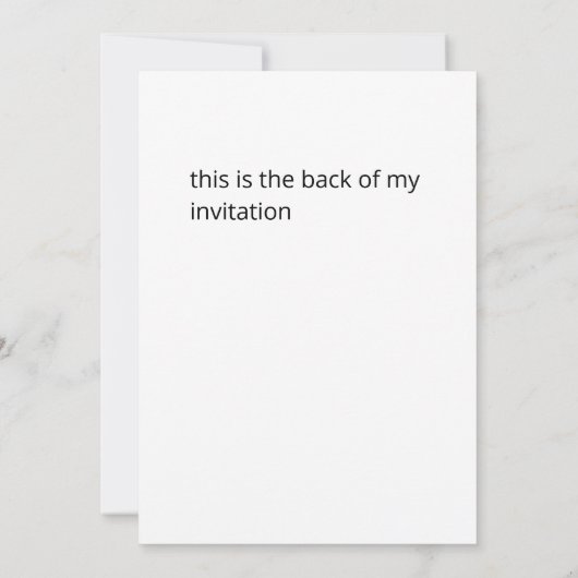 Low effort sarcastic satire party invitation kaart (Achterkant)