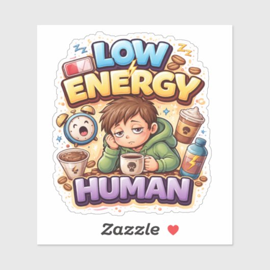 Low Energy Human Custom-Cut Vinyl Sticker (Vel)