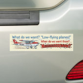Low-Flying Planes Bumper Sticker (Op auto)