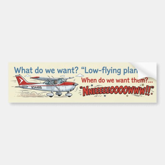Low-Flying Planes Bumper Sticker (Voorkant)
