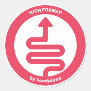 Low FODMAP Diet Sticker voor Hoge FODMAP Voedingsm