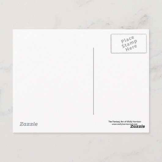 Low Hanging Moon Fairy Briefkaart (Achterkant)