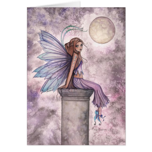 Low Hanging Moon Fairy Kaart (Voorkant)
