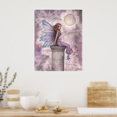 Low Hanging Moon Fantasy Fairy Poster (Keuken)