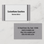Low-Key Business Advisor-Visitekaartje Visitekaartje (Voorkant / Achterkant)