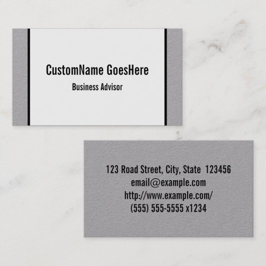 Low-Key Business Advisor-Visitekaartje Visitekaartje (Voorkant / Achterkant)