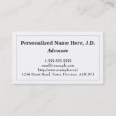 Low-key & Clean Advocate Visitekaartje (Voorkant)