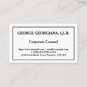 Low-Key Corporate Counsel Visitekaartje (Voorkant)