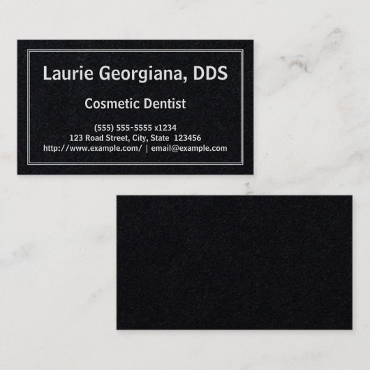 Low-Key en Basic Cosmetic Dentist Visitekaartje (Voorkant / Achterkant)