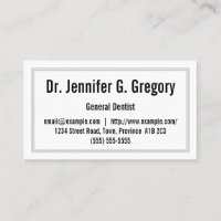 Low-Key en Basic General Dentist Visitekaartje