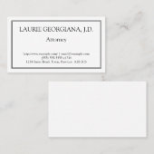 Low-Key en Plain Attorney Visitekaartje (Voorkant / Achterkant)