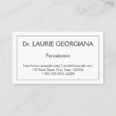 Low-Key en Simple Periodontist Visitekaartje (Voorkant)