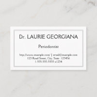 Low-Key en Simple Periodontist Visitekaartje