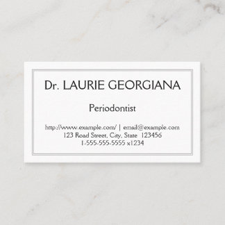 Low-Key en Simple Periodontist Visitekaartje