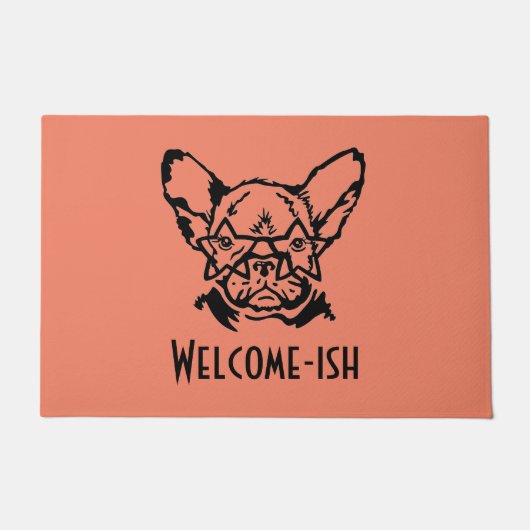 Low Key Rockstar Frenchie French Bulldog Doormat Deurmat (Voorkant)